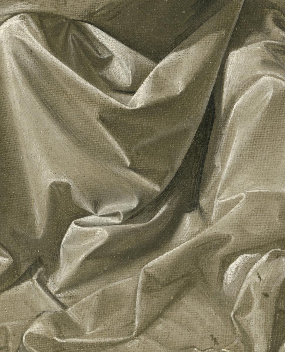Draperiestudie (vielleicht Studie zum Gewand des Evangelisten Matthäus)