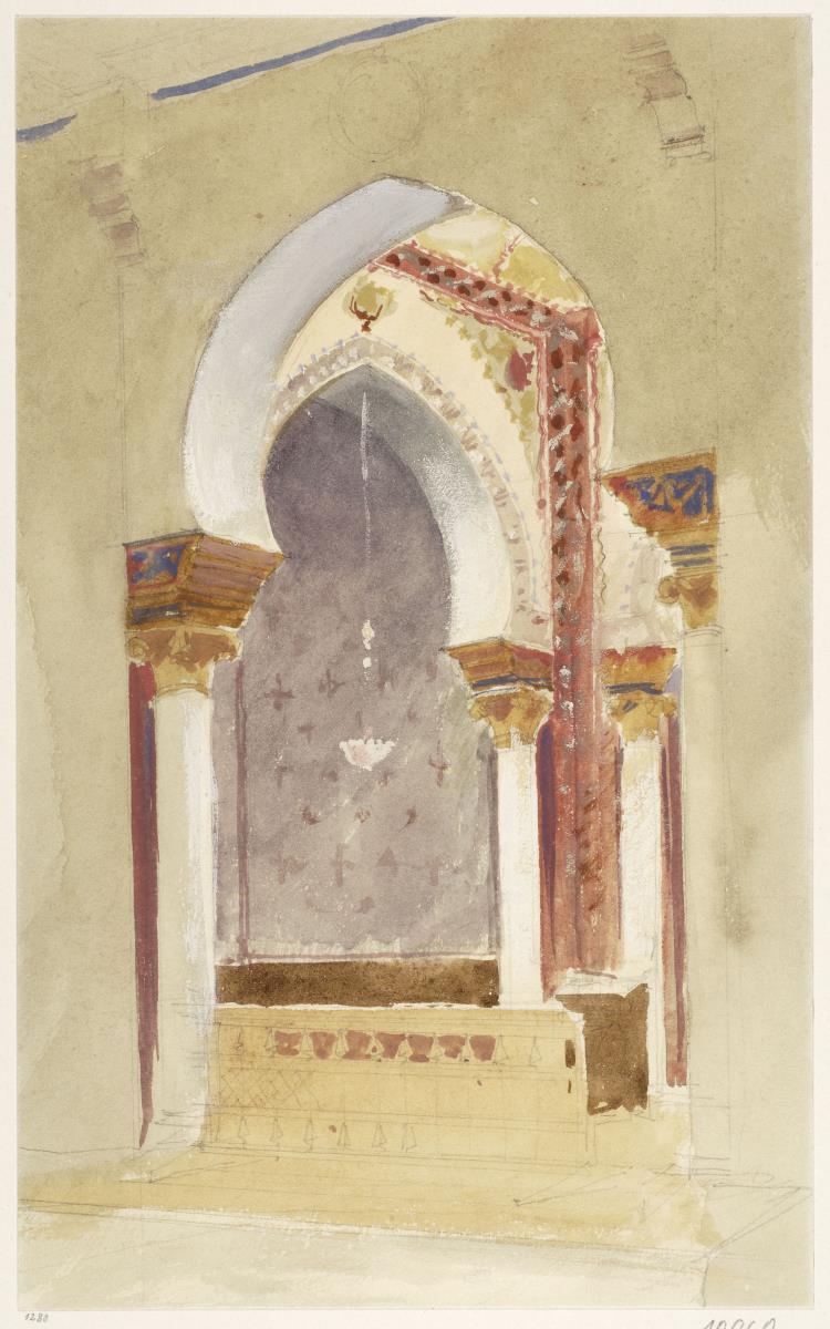Reisestudien, Tunis, Bogenstellungen von Inneren der Moschee
