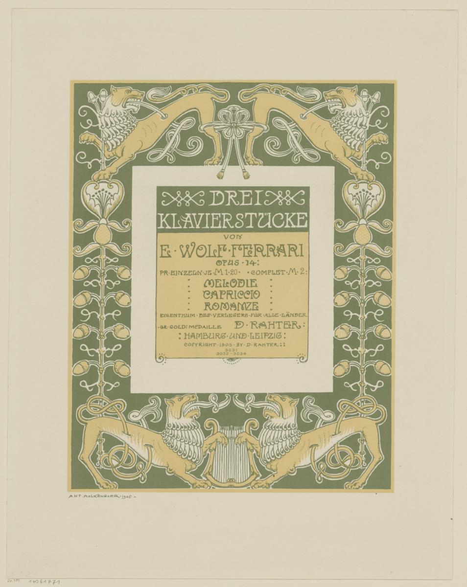 Drei Klavierstücke von E. Wolf Ferrari, Opus 14