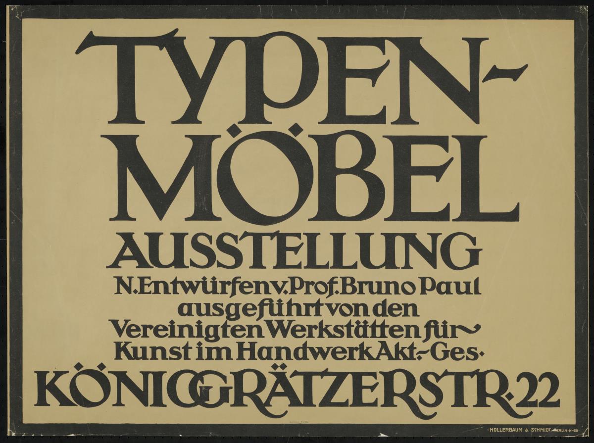 Typen-Möbel. Ausstellung