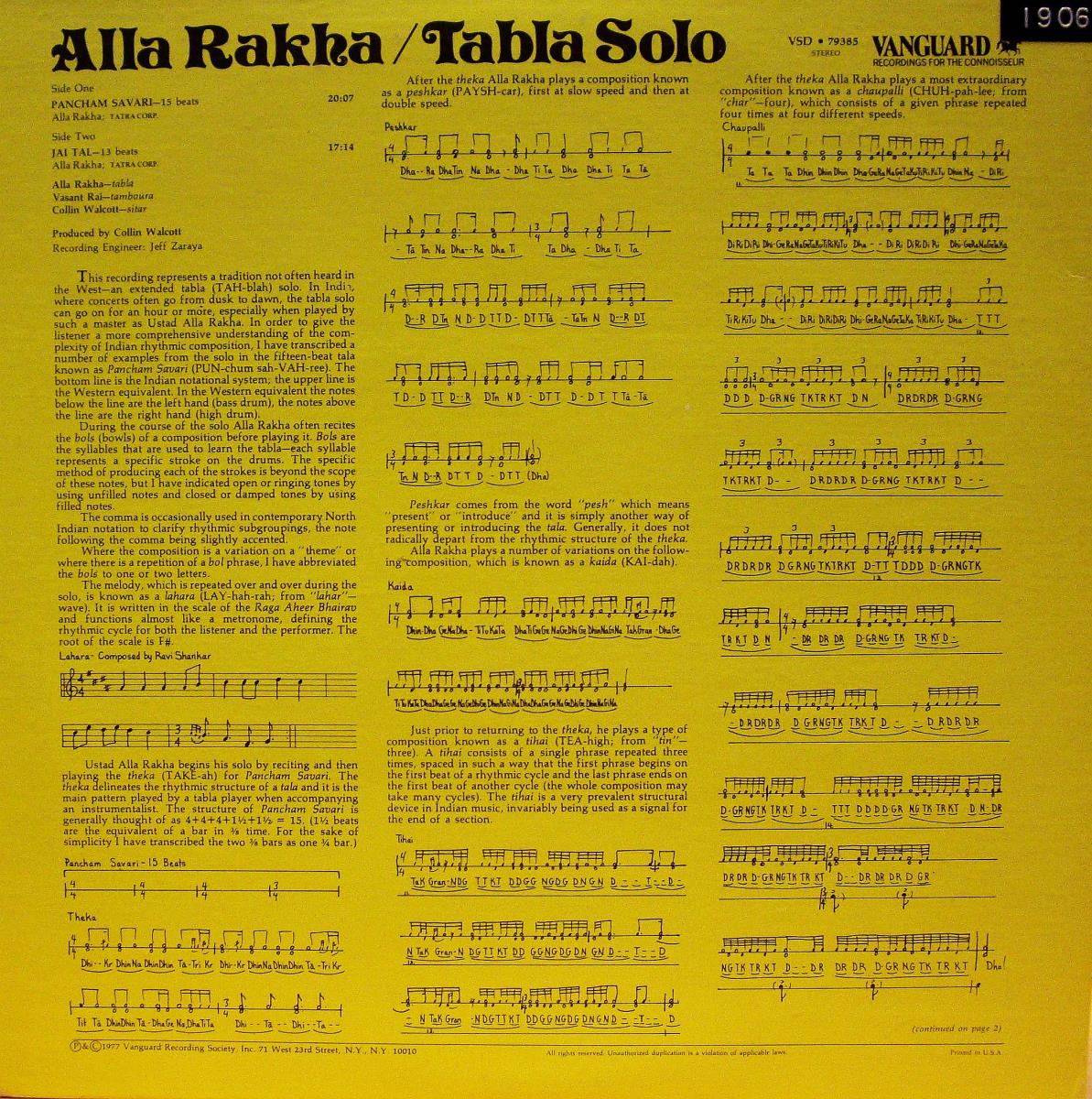 Tabla Solo. Alla Rakha