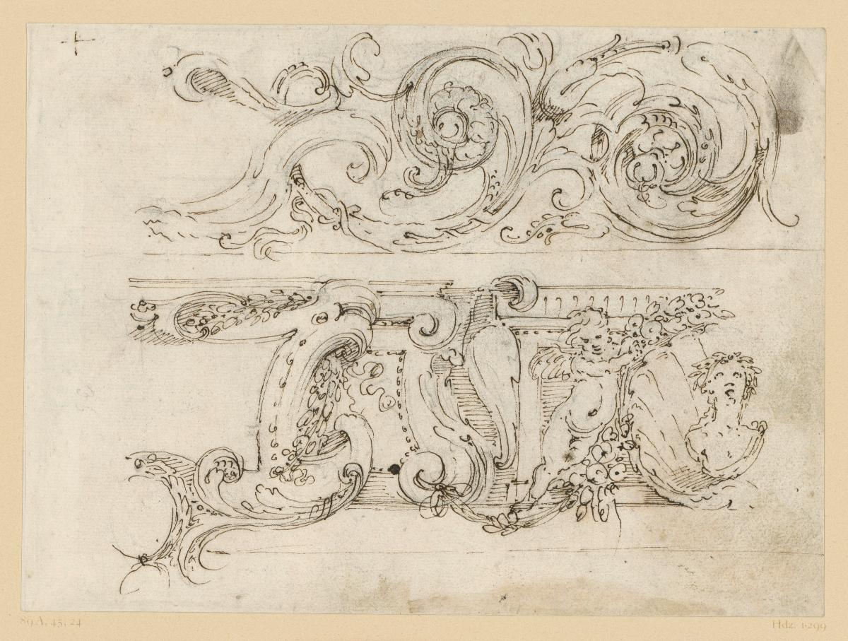 Dekorationsdetail, zwei Friese