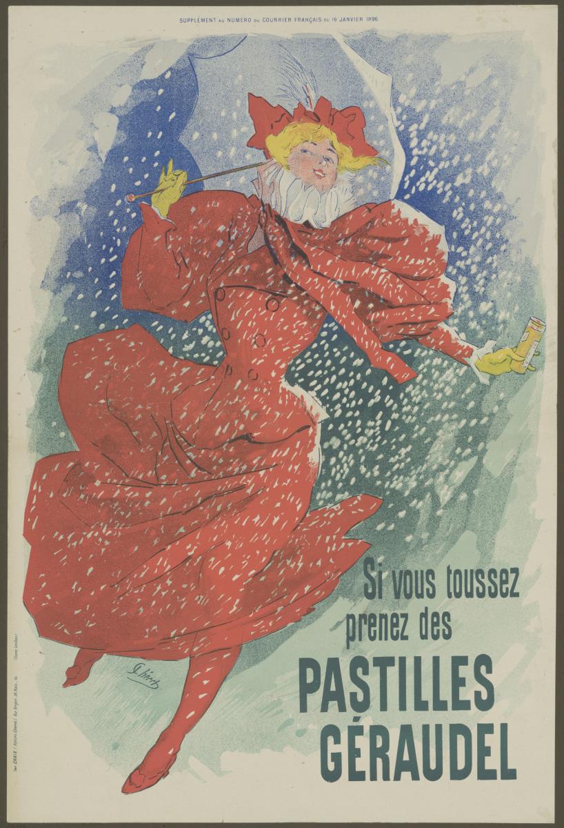 Pastilles Géraudel (Frau mit Regenschirm)