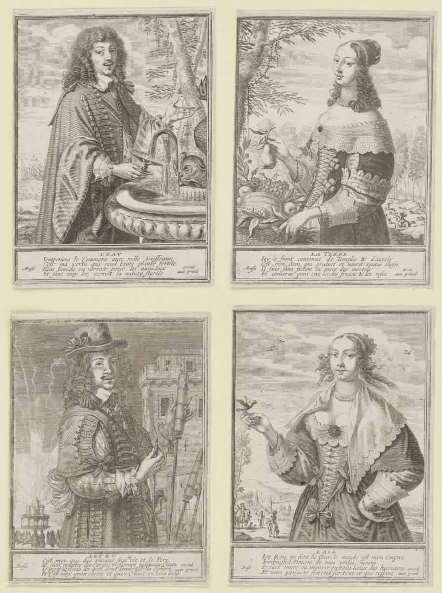 Die vier Elemente: Luft, Wasser, Erde, Feuer