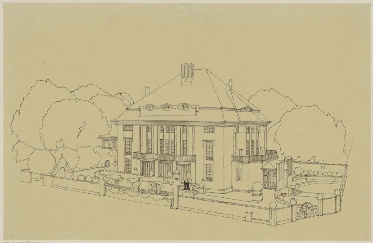 Strassburg, Projekt Villa Schwarzmann, Perspektive von Norden