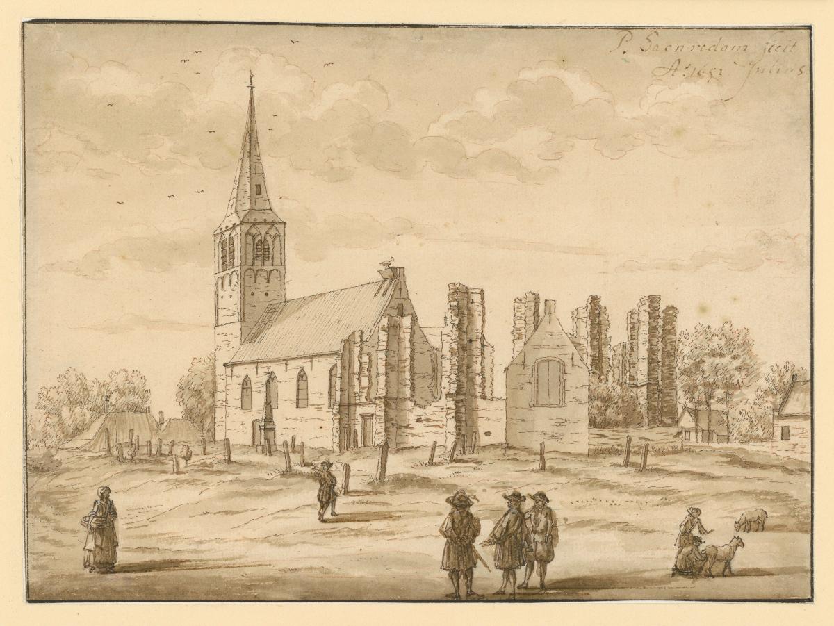 Kirchhof von Heemskerk mit Obelisk