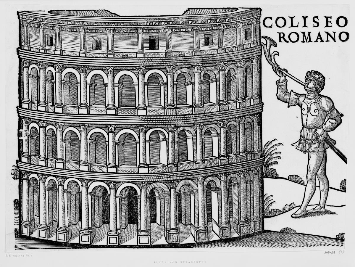 Triumphzug Cäsars, Blatt 1: Coliseo Romano