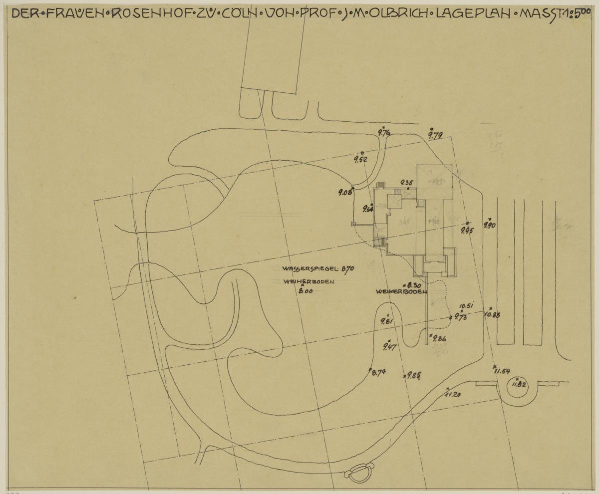 Köln, Frauenrosenhof der Deutschen Kunstausstellung, Situationsplan