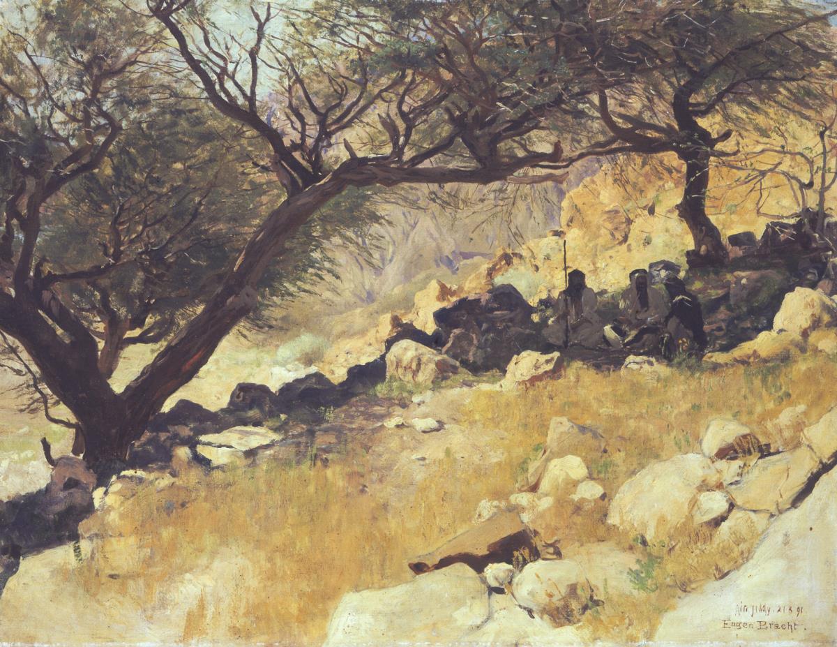 Lagernde Beduinen. Ölstudie