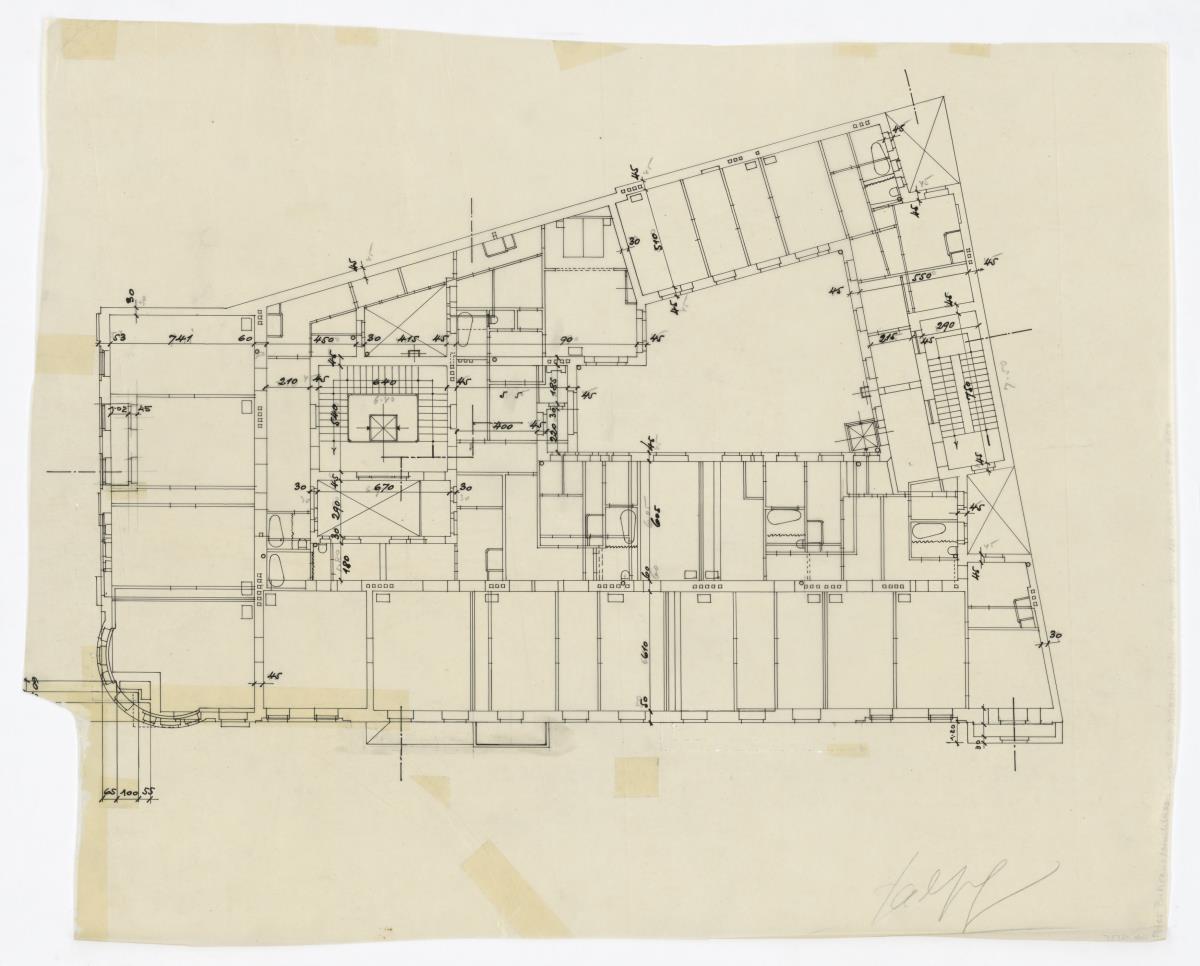 Umbau Wohn- und Geschäftshaus STERN, Agram (Zagreb), Grundriss Wohngeschoss