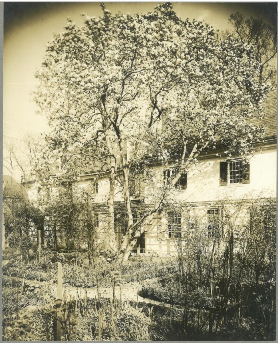 Philadelphia, Germantown, 6026, Germantown Avenue, Wyck Historic House and Garden, Hausansicht mit Garten (Hinteransicht)