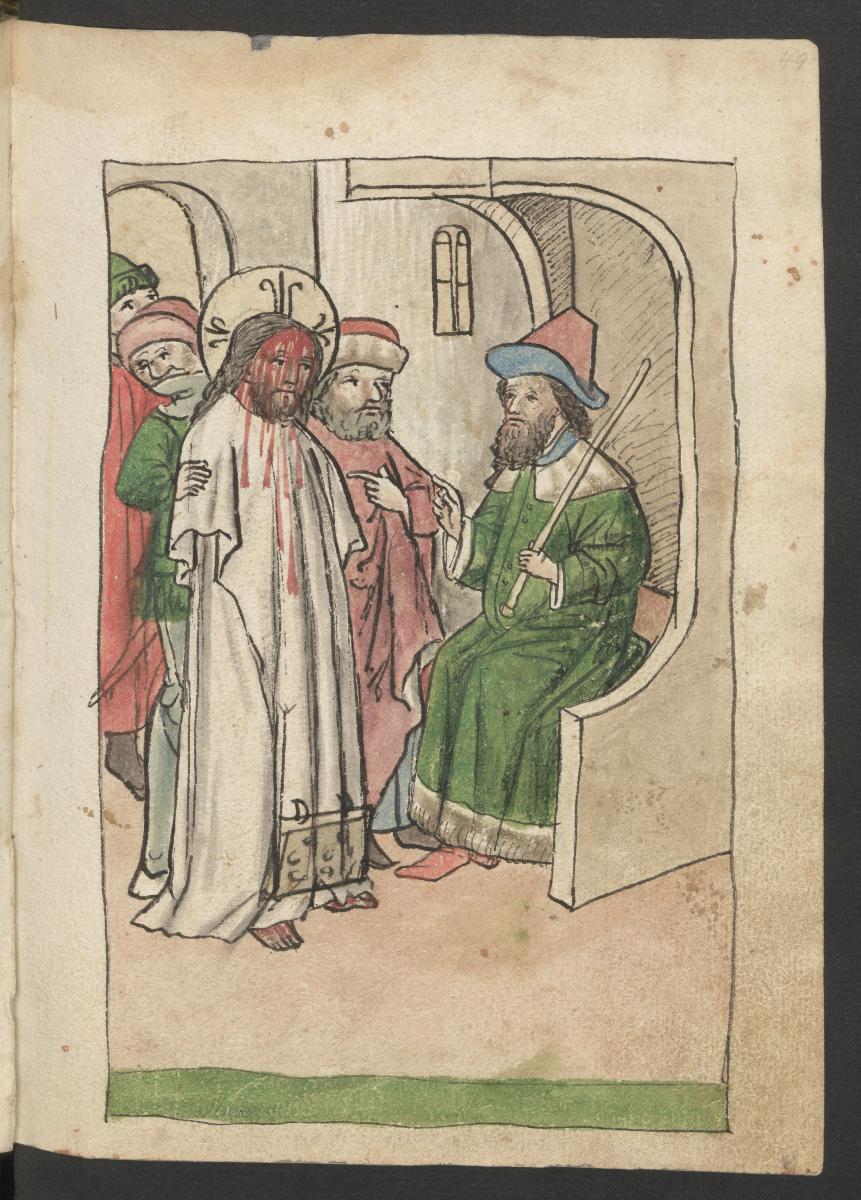 Christus vor Pilatus (?), aus dem "Skizzenbuch des Michel Wolgemut"
