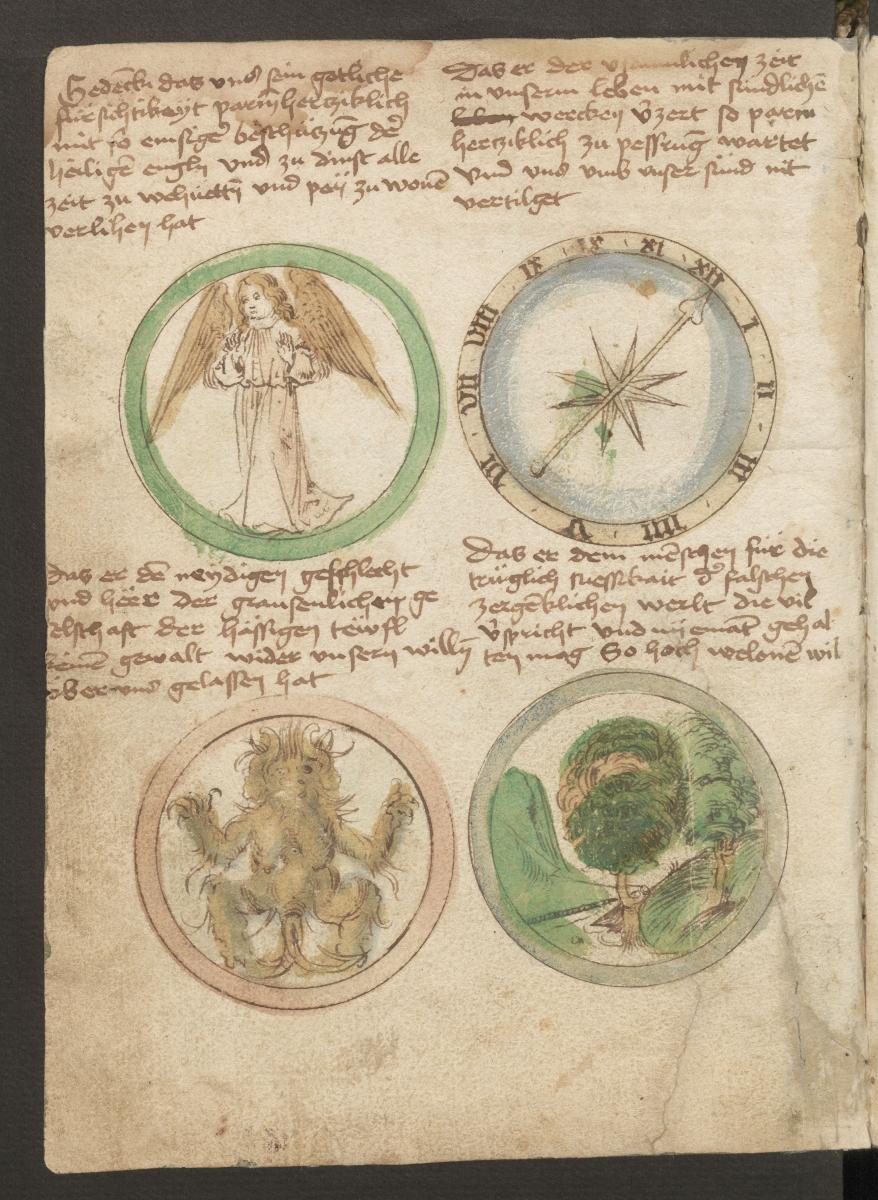 Text und Medaillons, aus dem "Skizzenbuch des Michel Wolgemut"