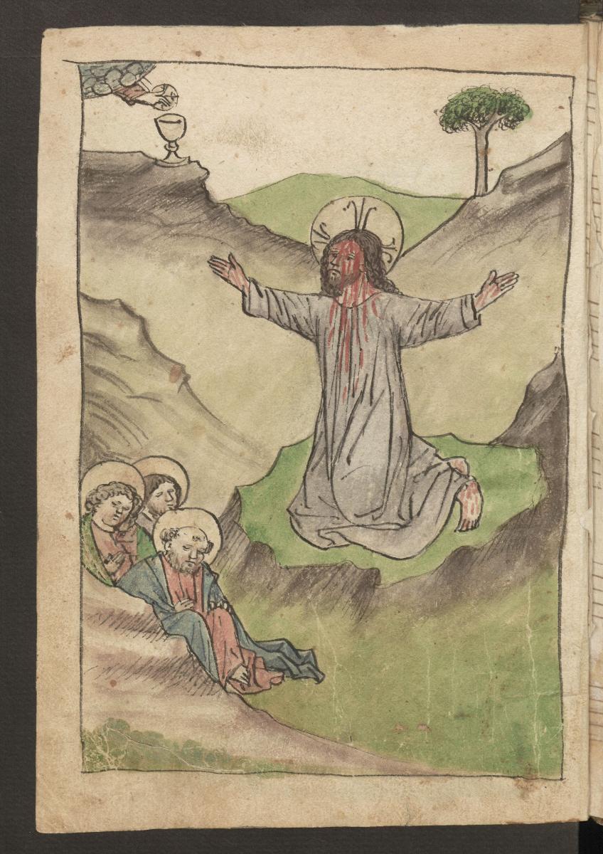 Christus am Ölberg, aus dem "Skizzenbuch des Michel Wolgemut"
