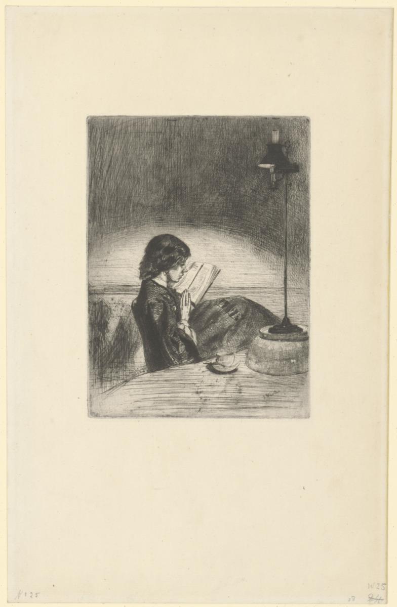 Reading by Lamplight
