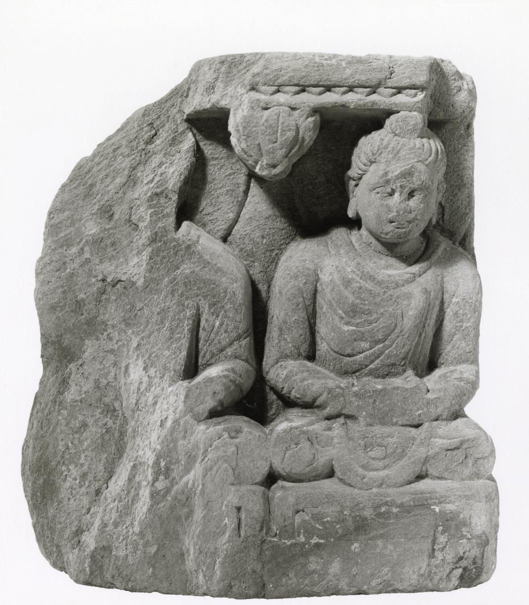 Zwei meditierende Buddhas (Fragment)