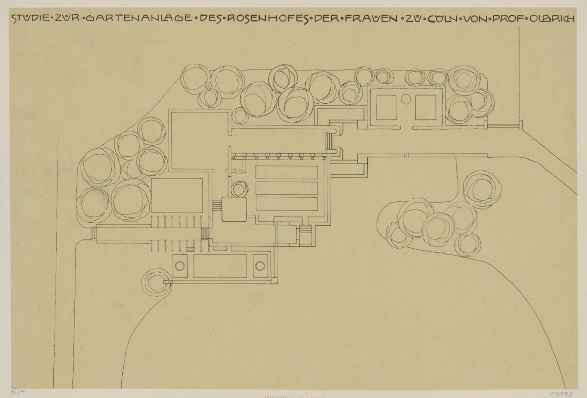 Köln, Frauenrosenhof der Deutschen Kunstausstellung, Situationsplan