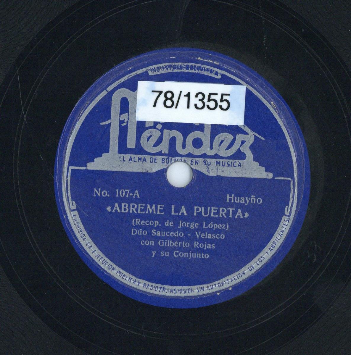 Titel A: Abreme La Puerta
Titel B: Un Besito De Amor