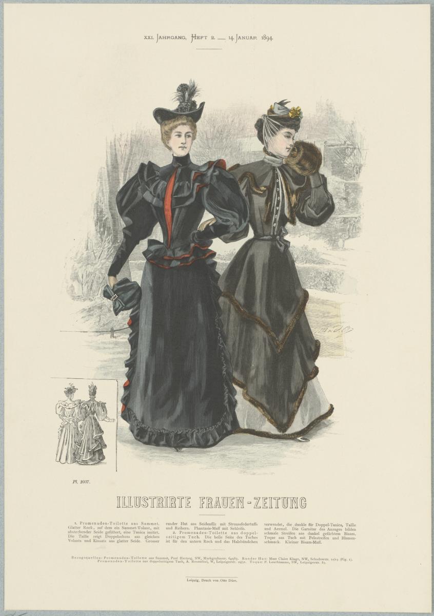 Illustrirte Frauen-Zeitung: Promenaden-Toiletten