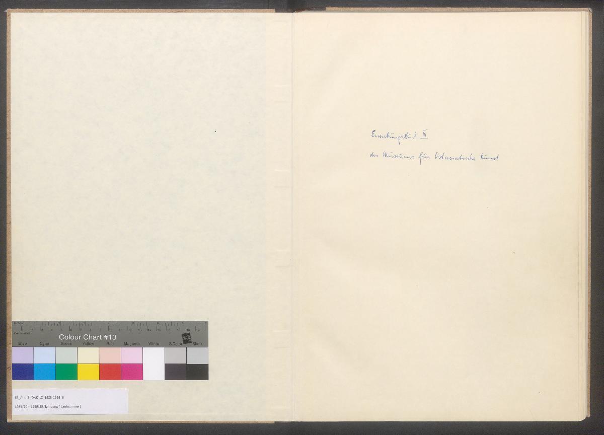 Erwerbungsbuch III des Museums für Ostasiatische Kunst