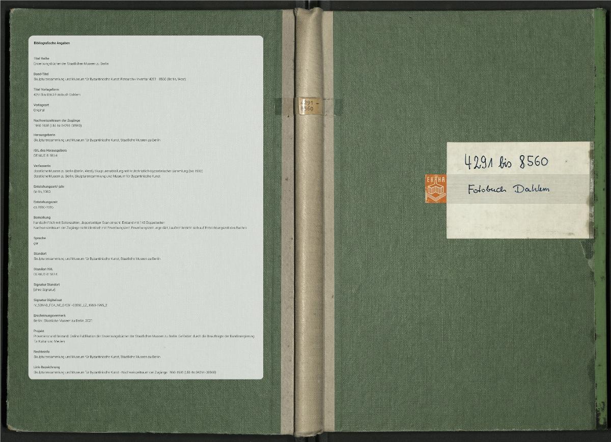 4291 bis 8560 Fotobuch Dahlem