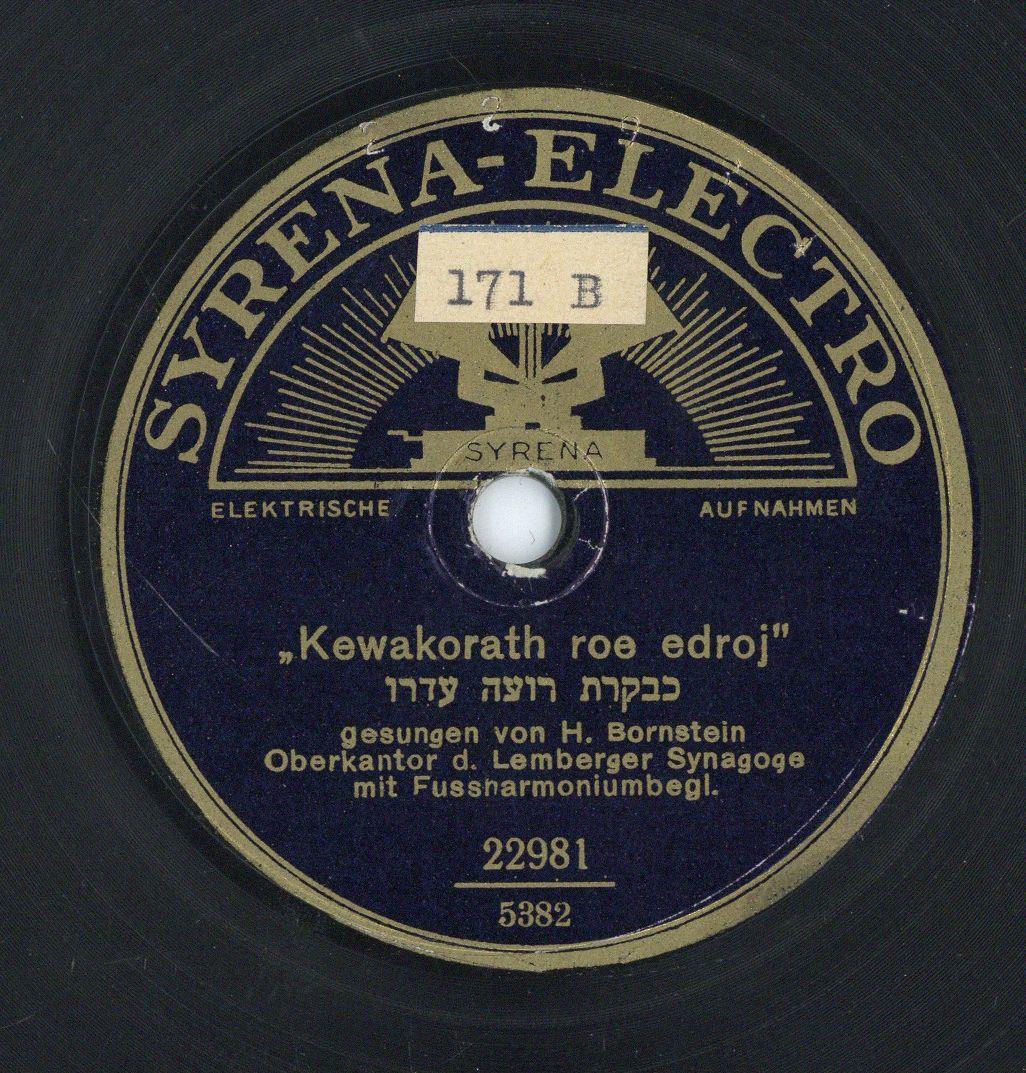 Titel A: "Rachem, Rachem"
Titel B: "Kewokorath roe edrioj"