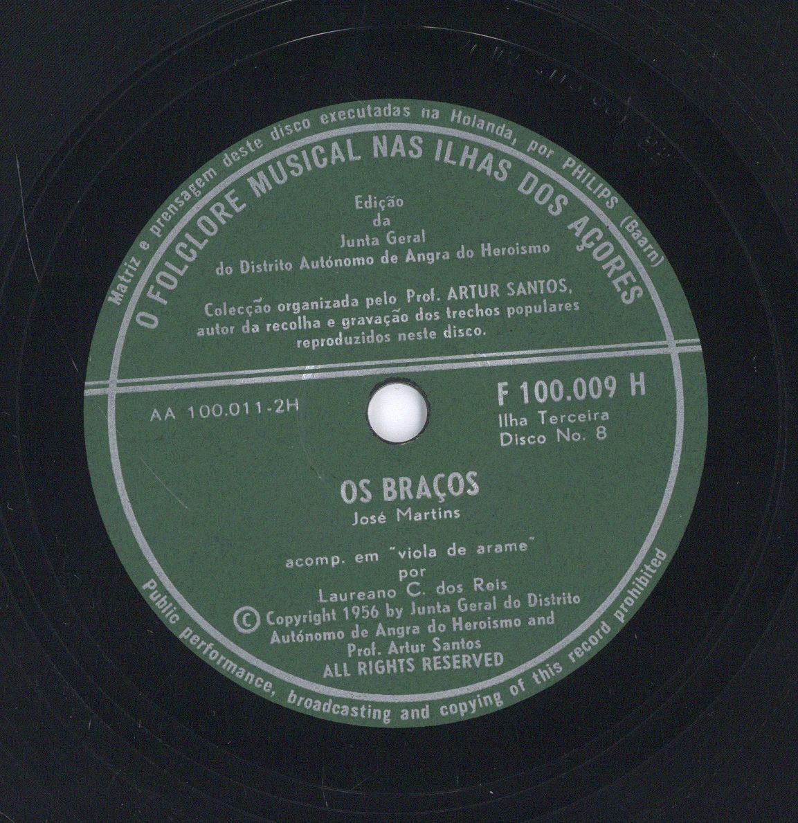 Titel A: "Pezinho do Cortejo dos Bezerros (Festas do Espirito Santo)"
Titel B: "Os Bracos"