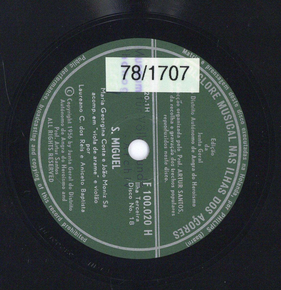 Titel A: "S. Miguel"
Titel B: "A Saudade"