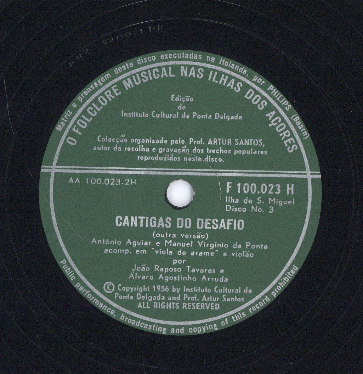 Titel A: "2 Cantigas do Desafio"
Titel B: "2 Cantigas do Desafio"