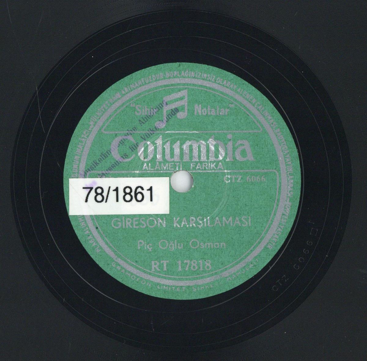 Titel A: "Gireson Karsilamasi"
Titel B: "Gireson Esref Bey Sarkisi"