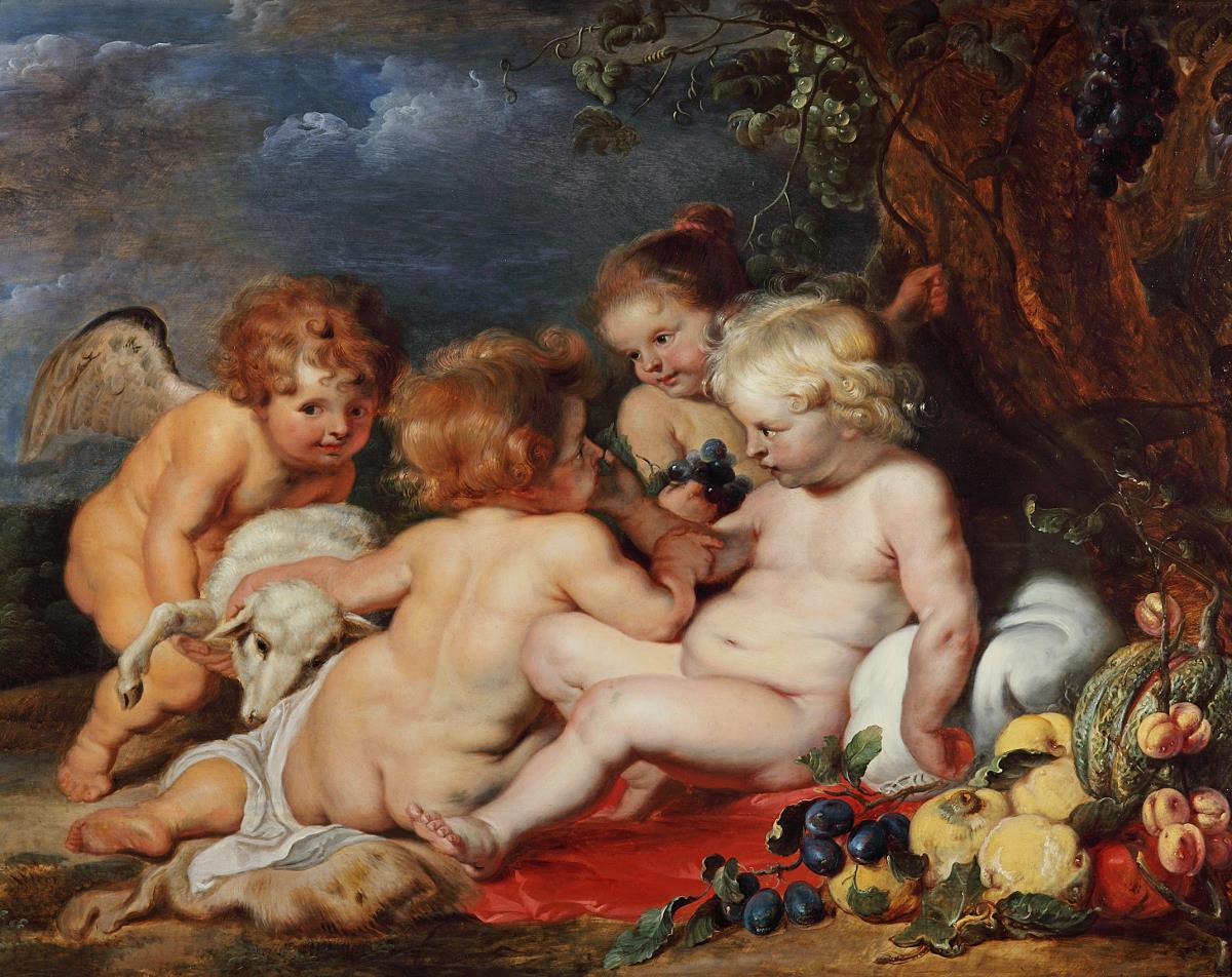 Christus mit dem Johannesknaben und Engeln