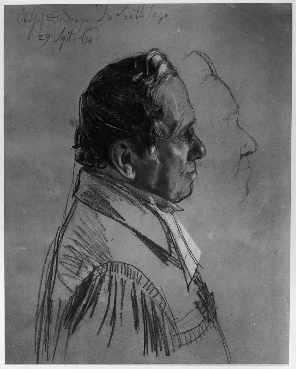 Dr. Karl Wilhelm Moritz Snethlage. Studie zum Gemälde "Krönung Wilhelms I. in Königsberg"
