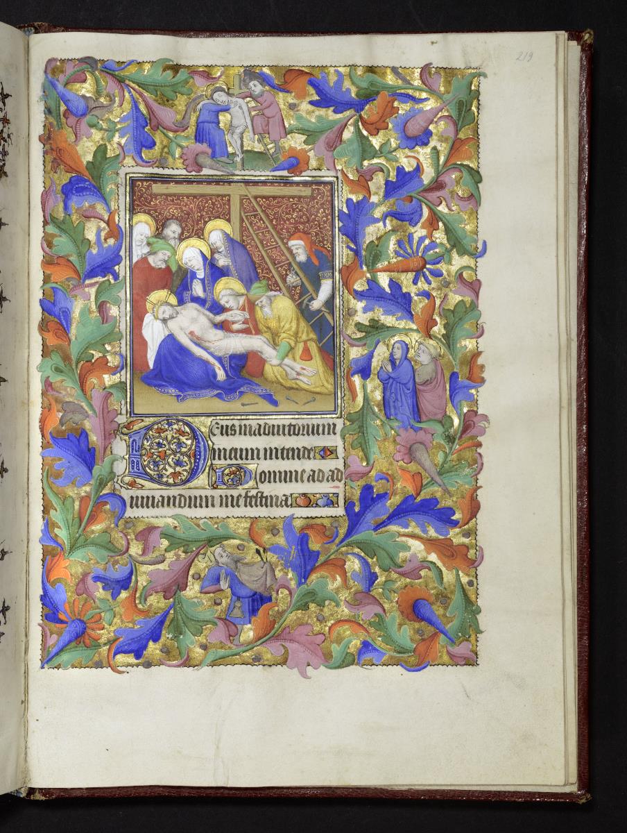 Beweinung Christi unter dem Kreuz. Boucicaut Gebetbuch