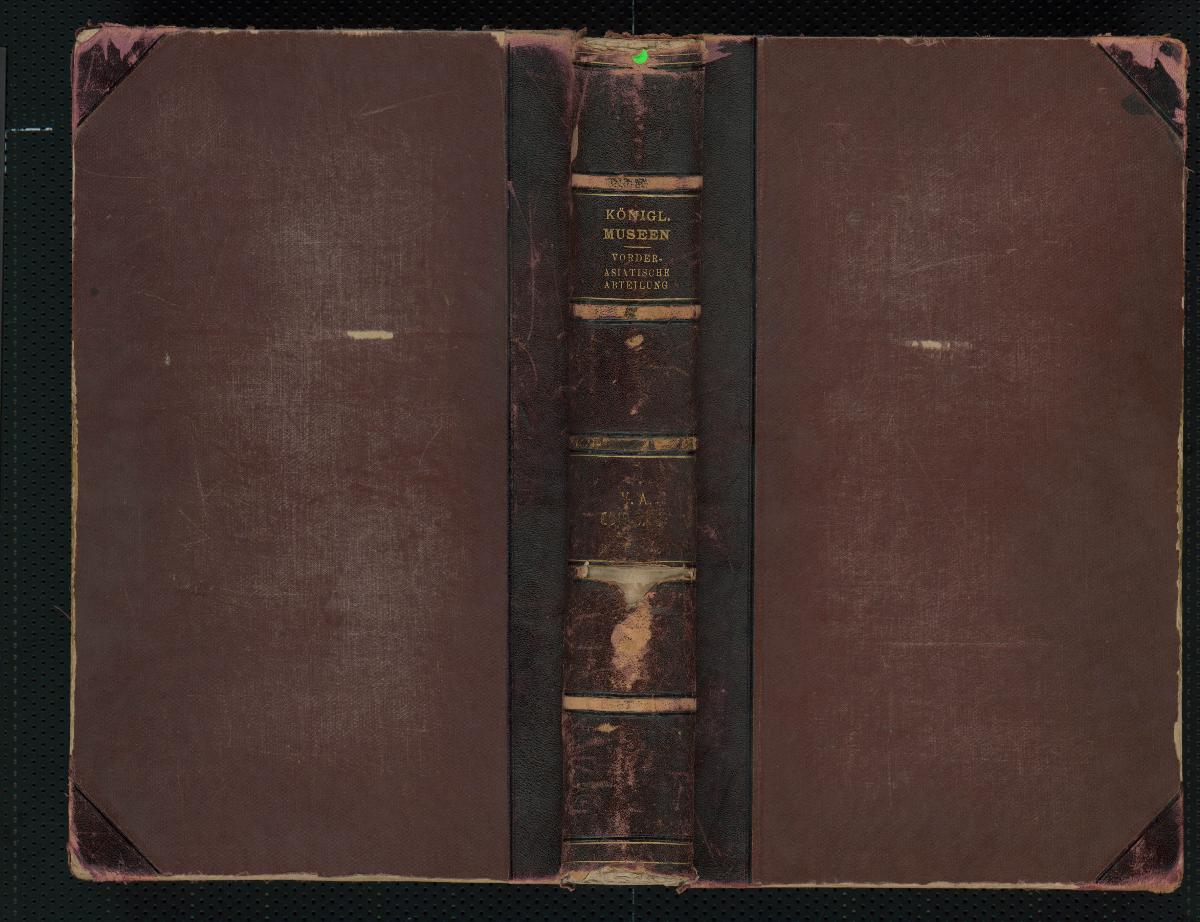 Königl. Museen. Vorderasiatische Abteilung. V. A.  6319 – 8733