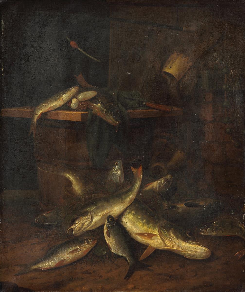 Stillleben mit toten Fischen