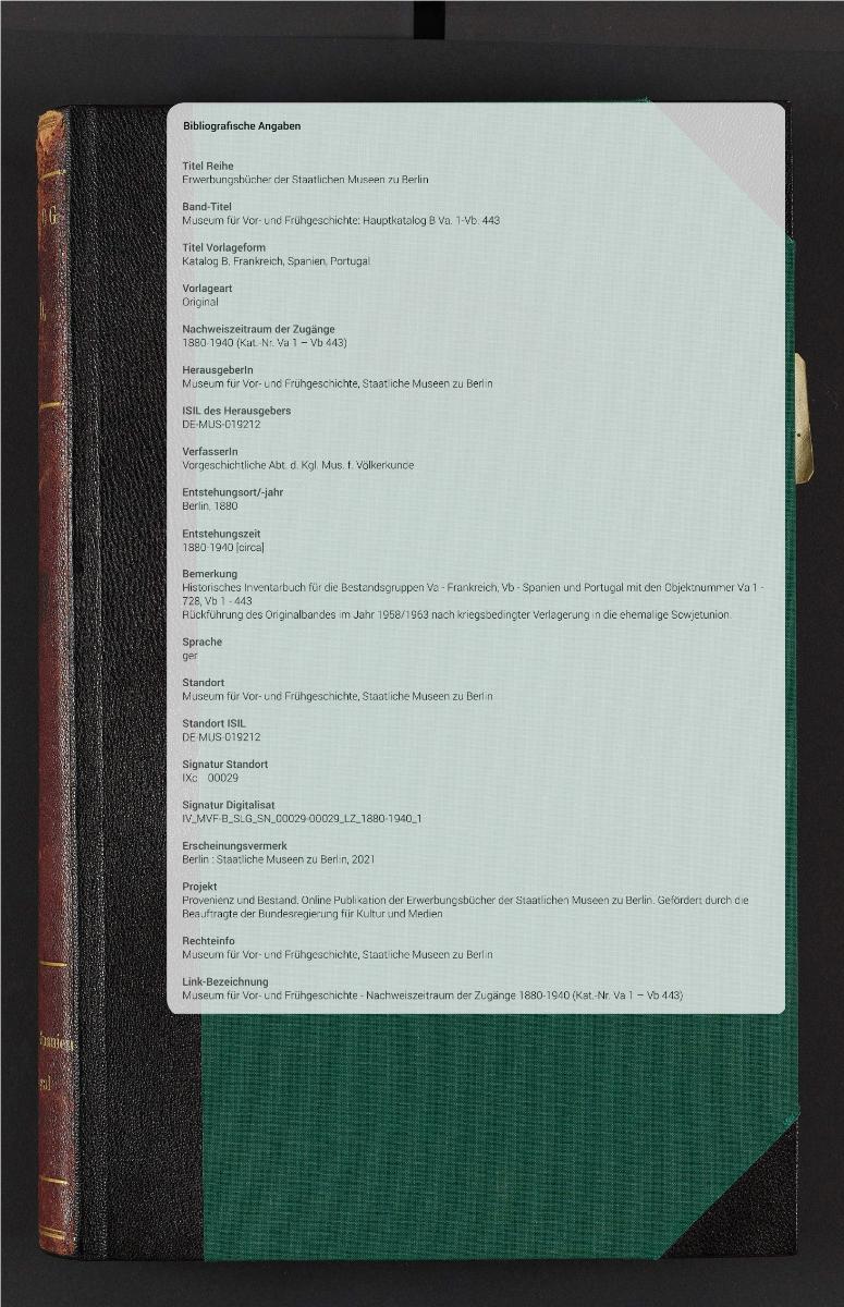 Katalog B. Frankreich, Spanien, Portugal