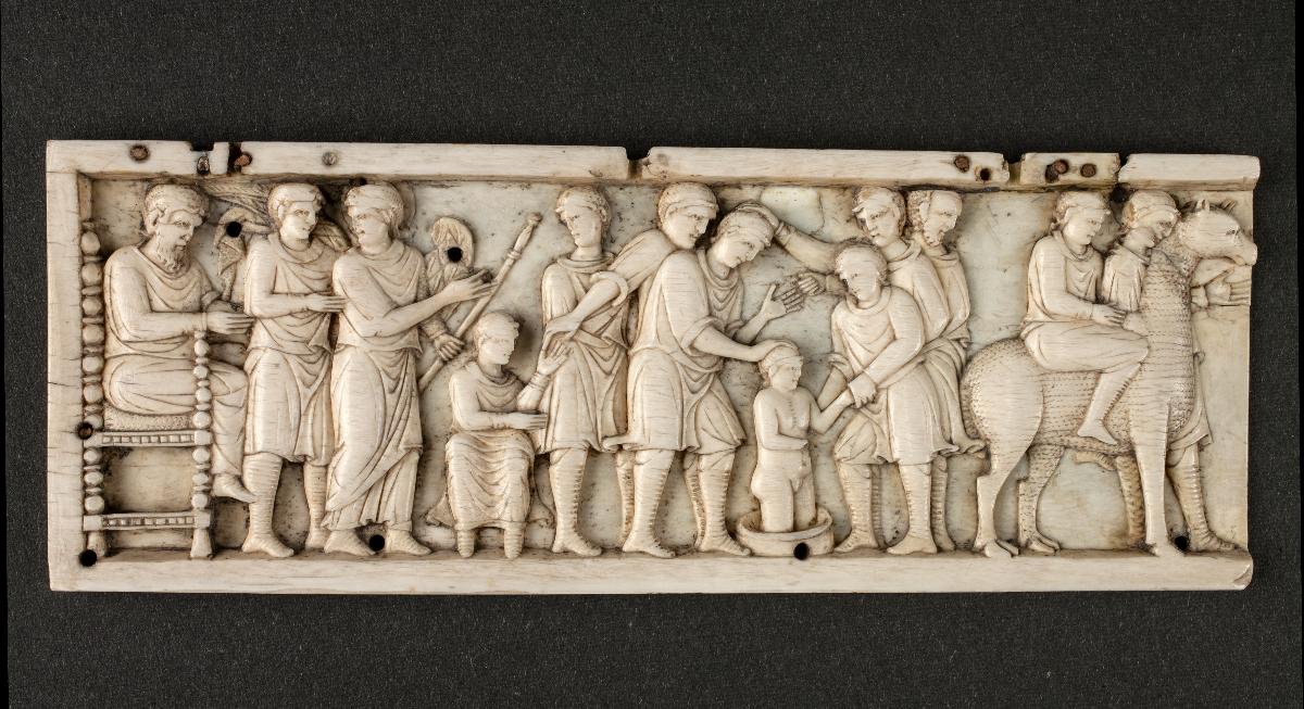 Seitenteil eines Kastens mit Szenen aus der Josephsgeschichte