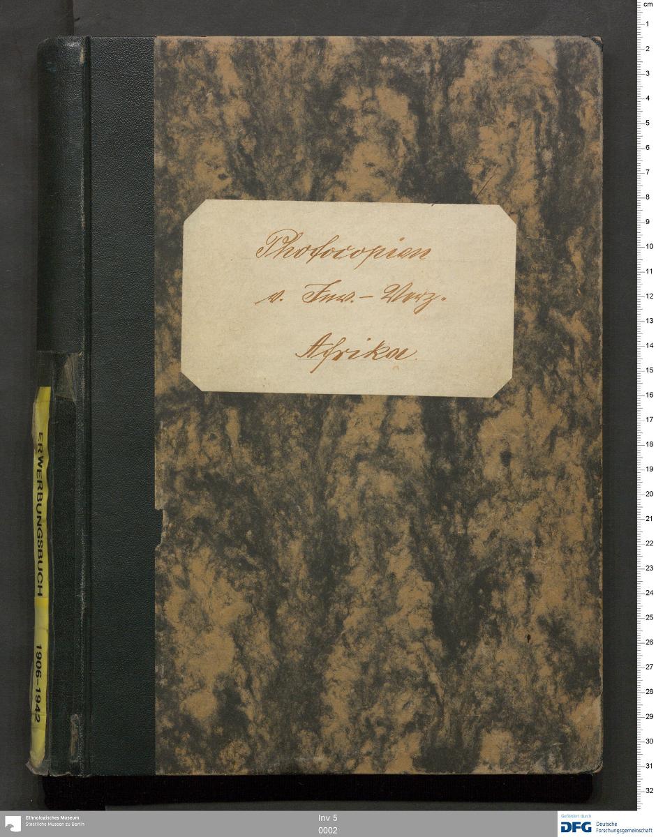 Photocopien v. Inv.- Verz. Afrika [= Inventarverzeichnis III Afrika]