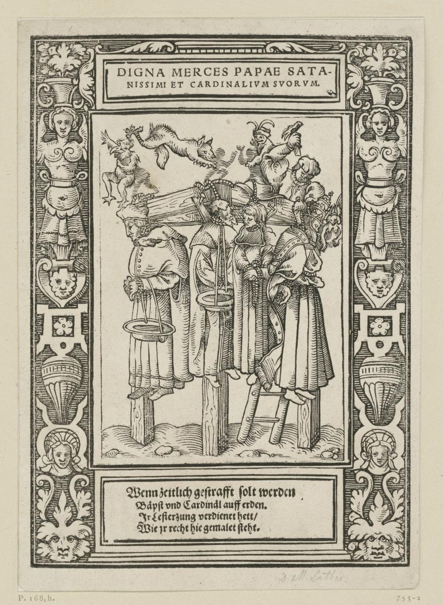Satiren auf das Papsttum: digna merces papae...