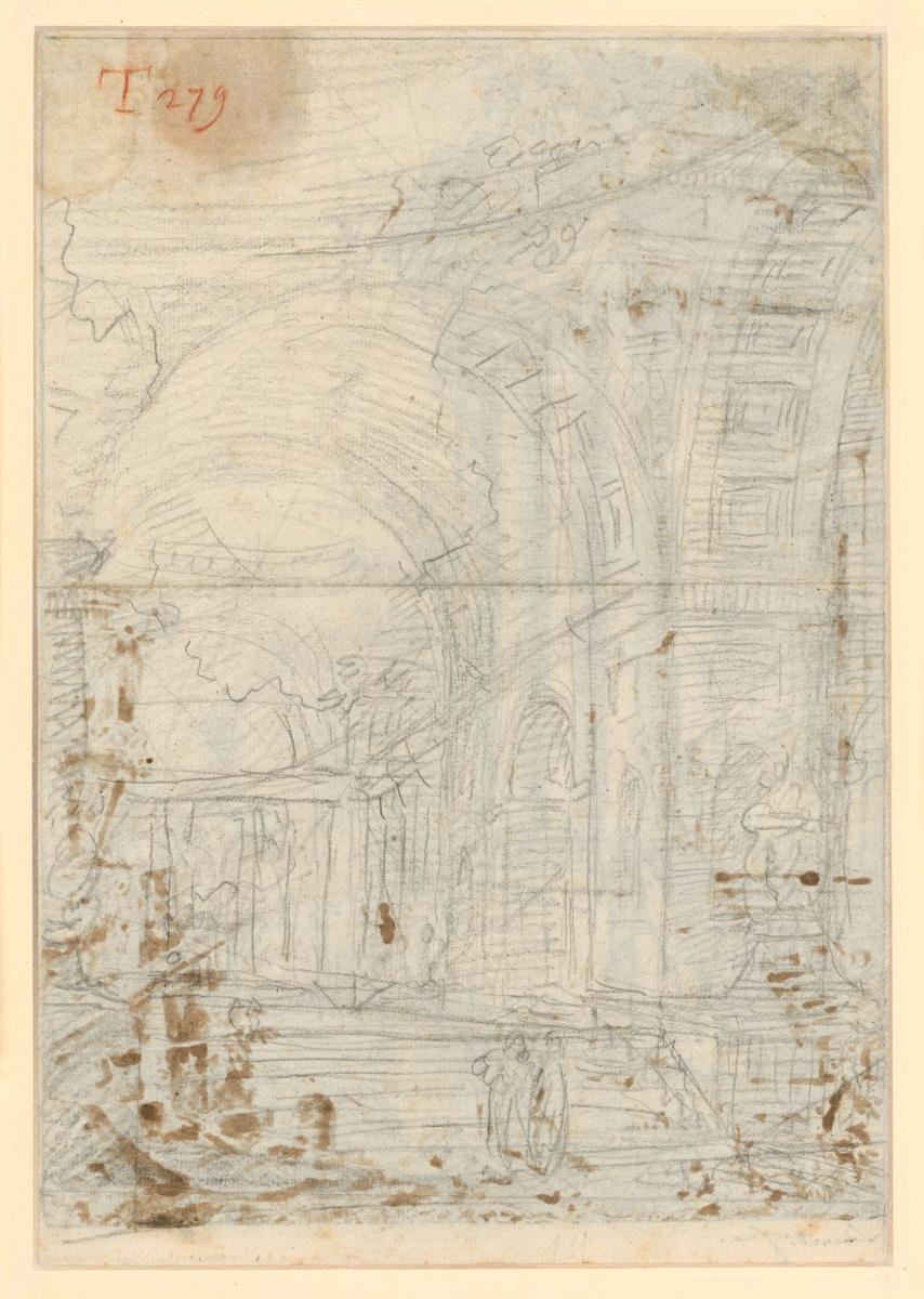 Capriccio antiker Ruinen mit Figuren