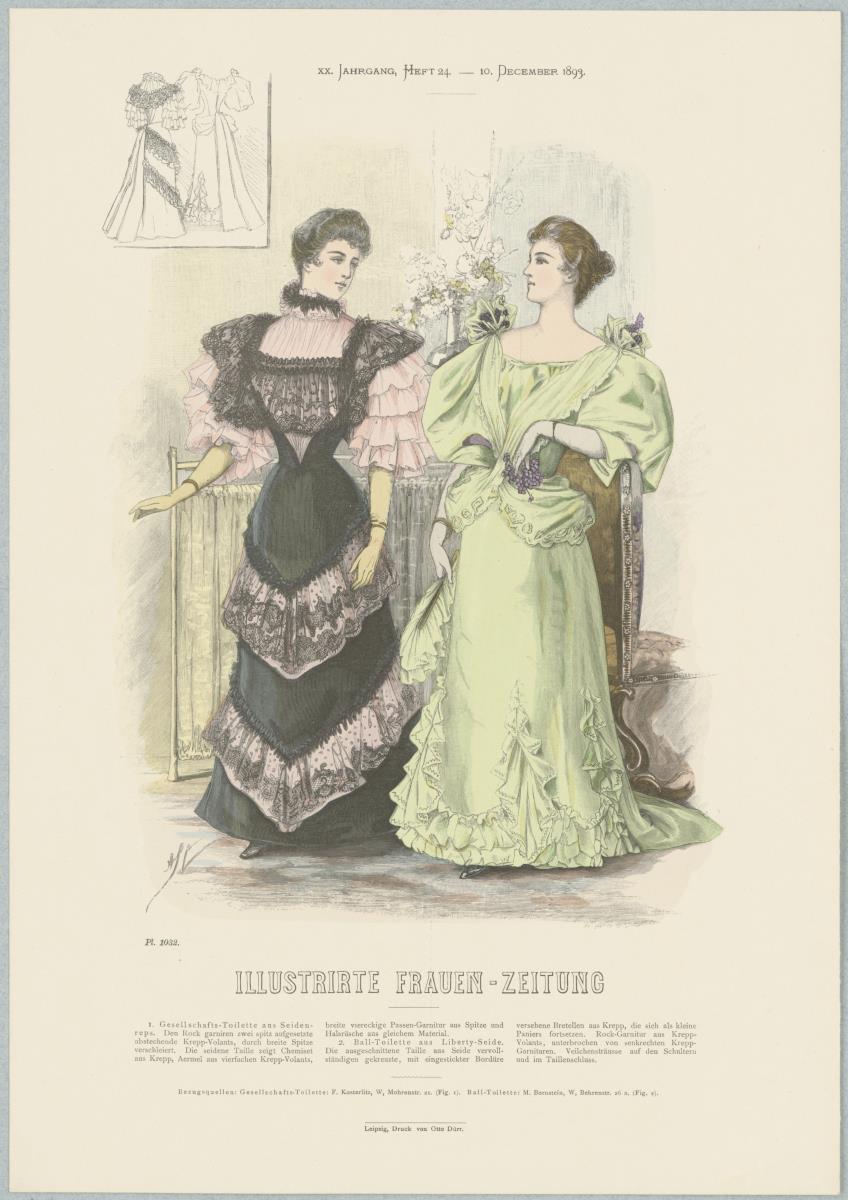 Illustrirte Frauen-Zeitung: Gesellschafts-Toilette und Ball-Toilette