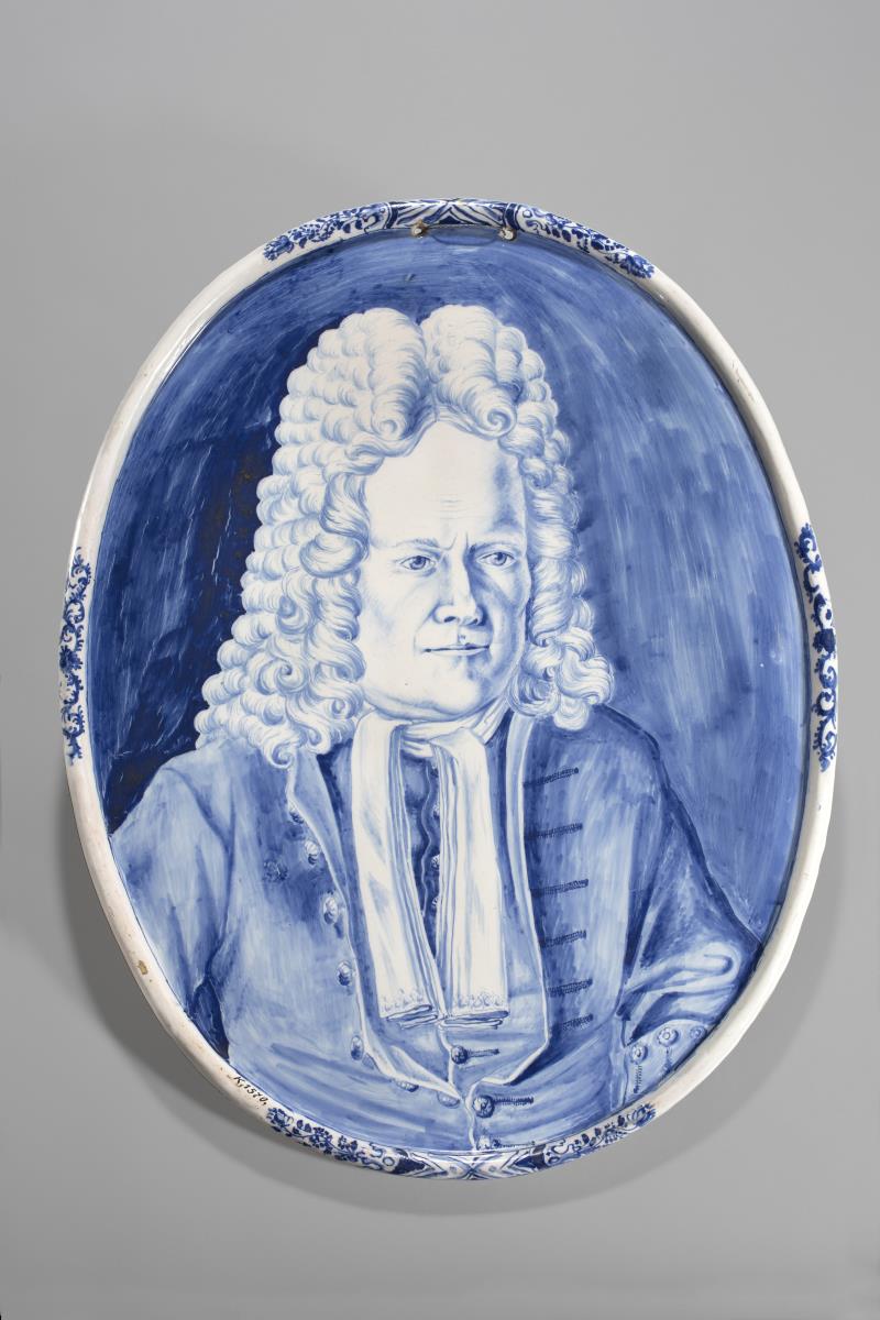Ovale Bildplatte mit dem Bildnis des Christoph Marx