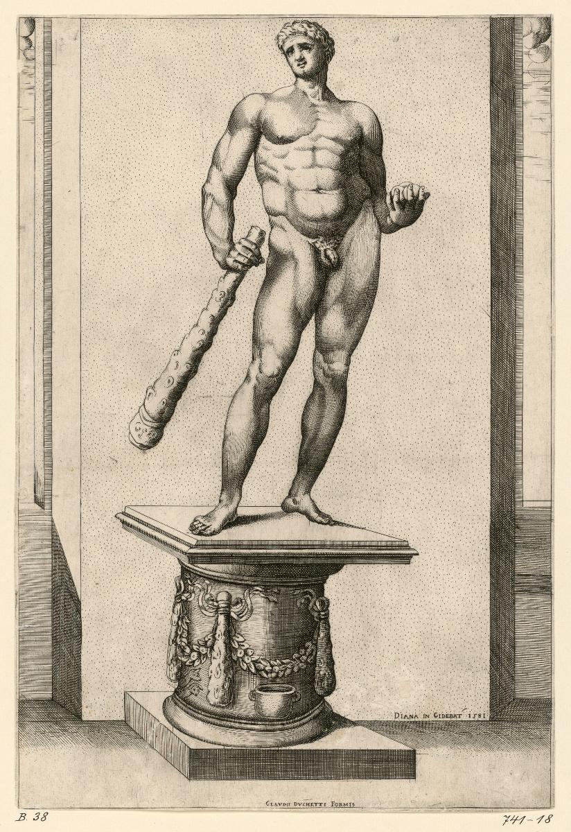 Herkules mit den goldenen Äpfeln der Hesperiden (nach einer antiken Statue)