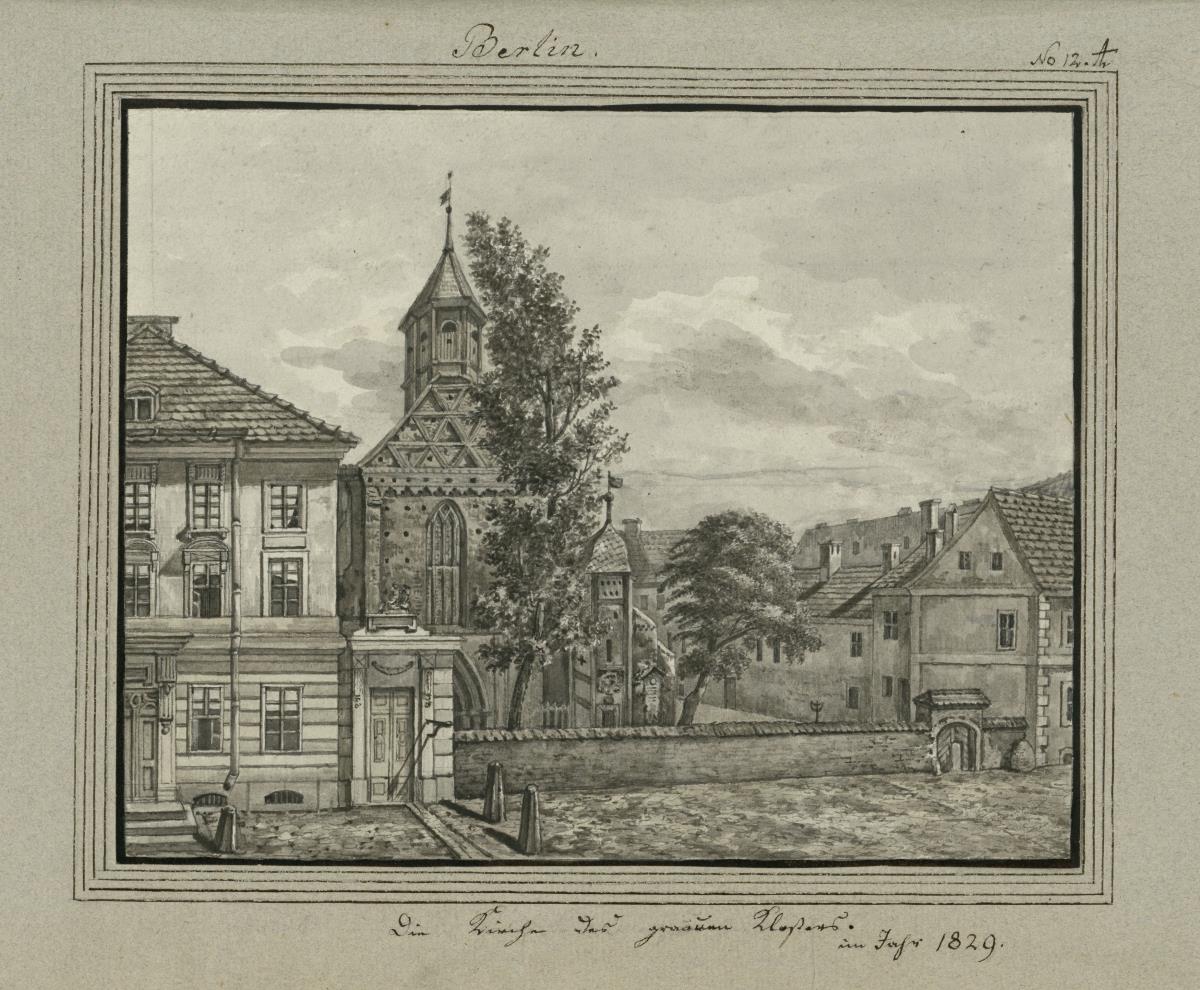 Berlin. Die Kirche des grauen Klosters. im Jahr 1829.