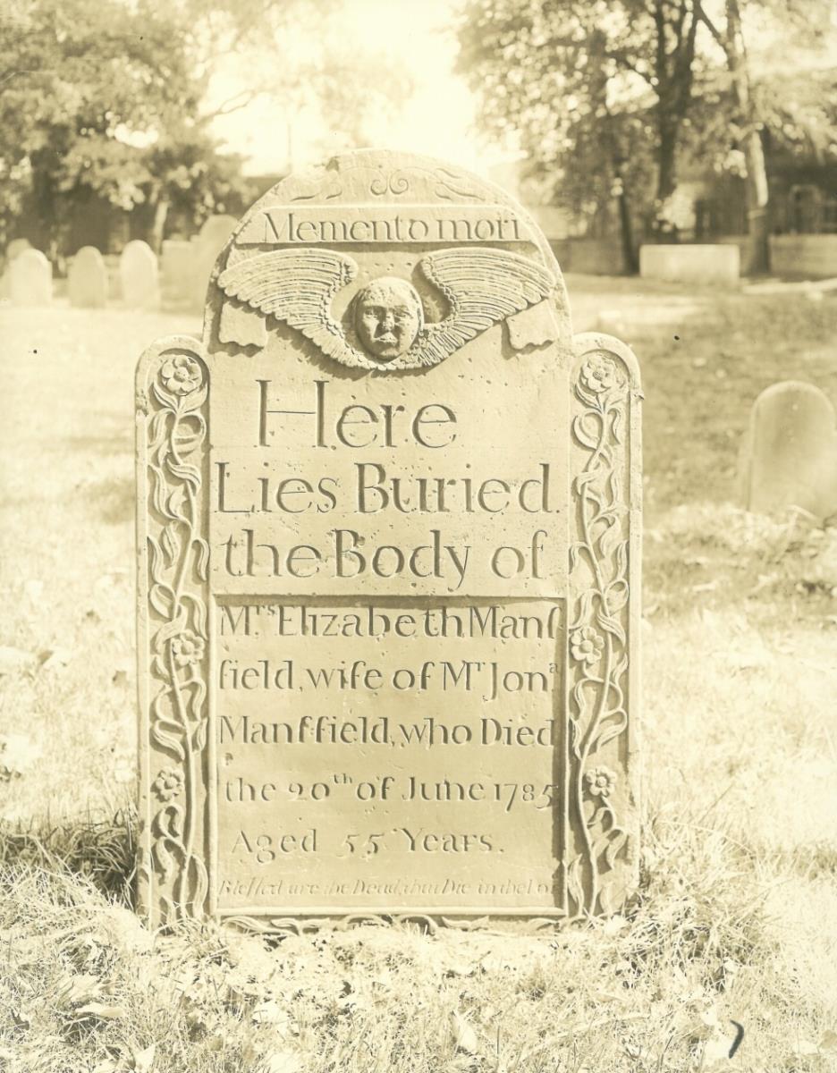 Salem, Friedhof, Grabstein: Manffields