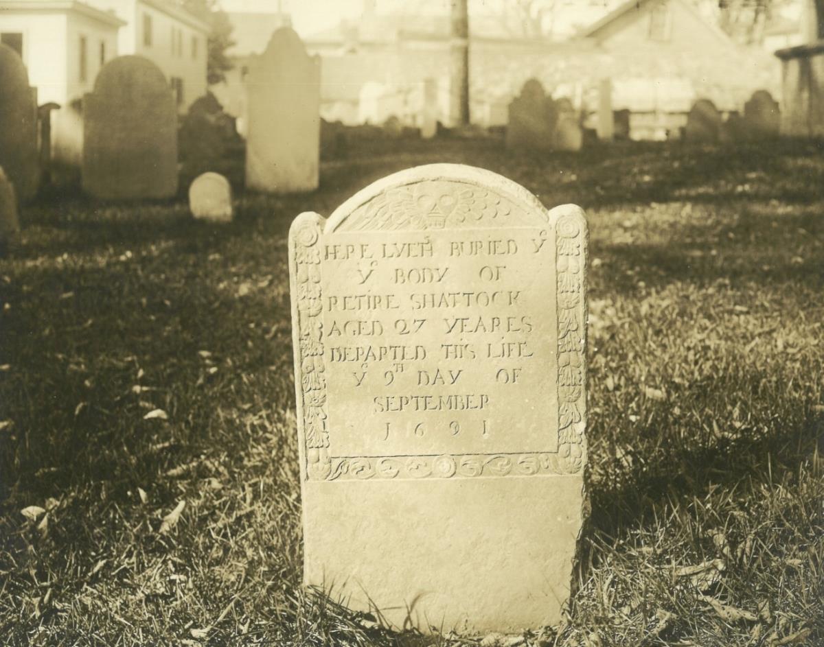 Salem, Friedhof, Grabstein: Petire Shattock