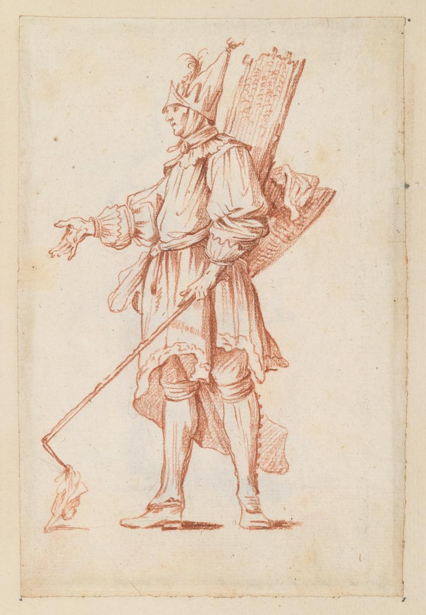 Theaterfigurine, Fantasiekostüm: Lumpensammler (?)