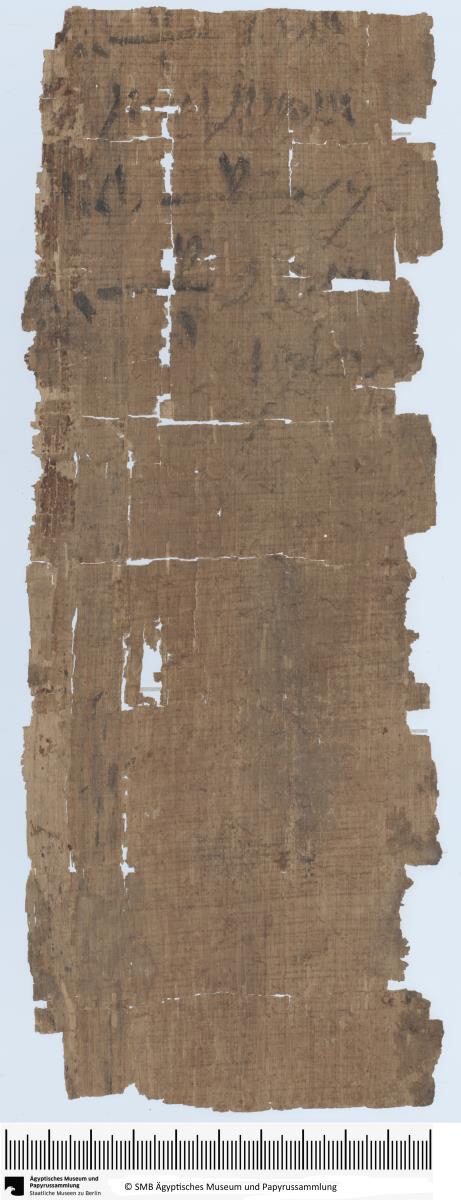 Demotischer Papyrus, Abrechnung (aus zwei großen Fragmenten zusammengesetzt)
