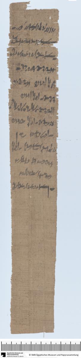 Demotischer Papyrus, Hochformat-Brief wegen Weinlieferung an einen Lesonis-Priester