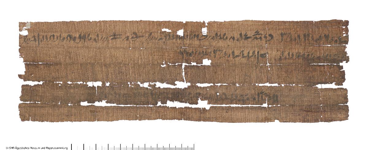Demotischer Papyrus, Querformat-Brief an die Chnum-Priester in Elephantine
